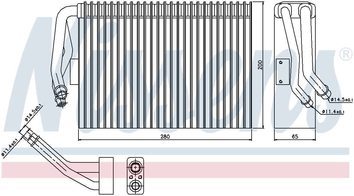Nissens A/C Evaporator Core 92295