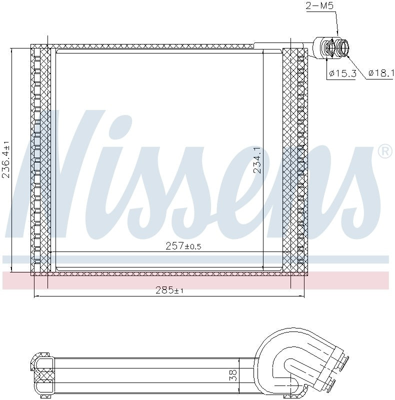 Nissens A/C Evaporator Core 92338