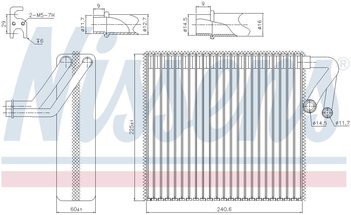 Nissens A/C Evaporator Core 92348