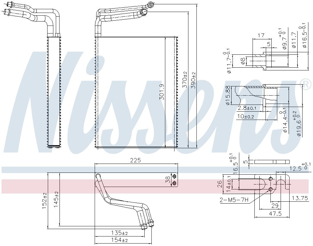 Nissens A/C Evaporator Core 92361