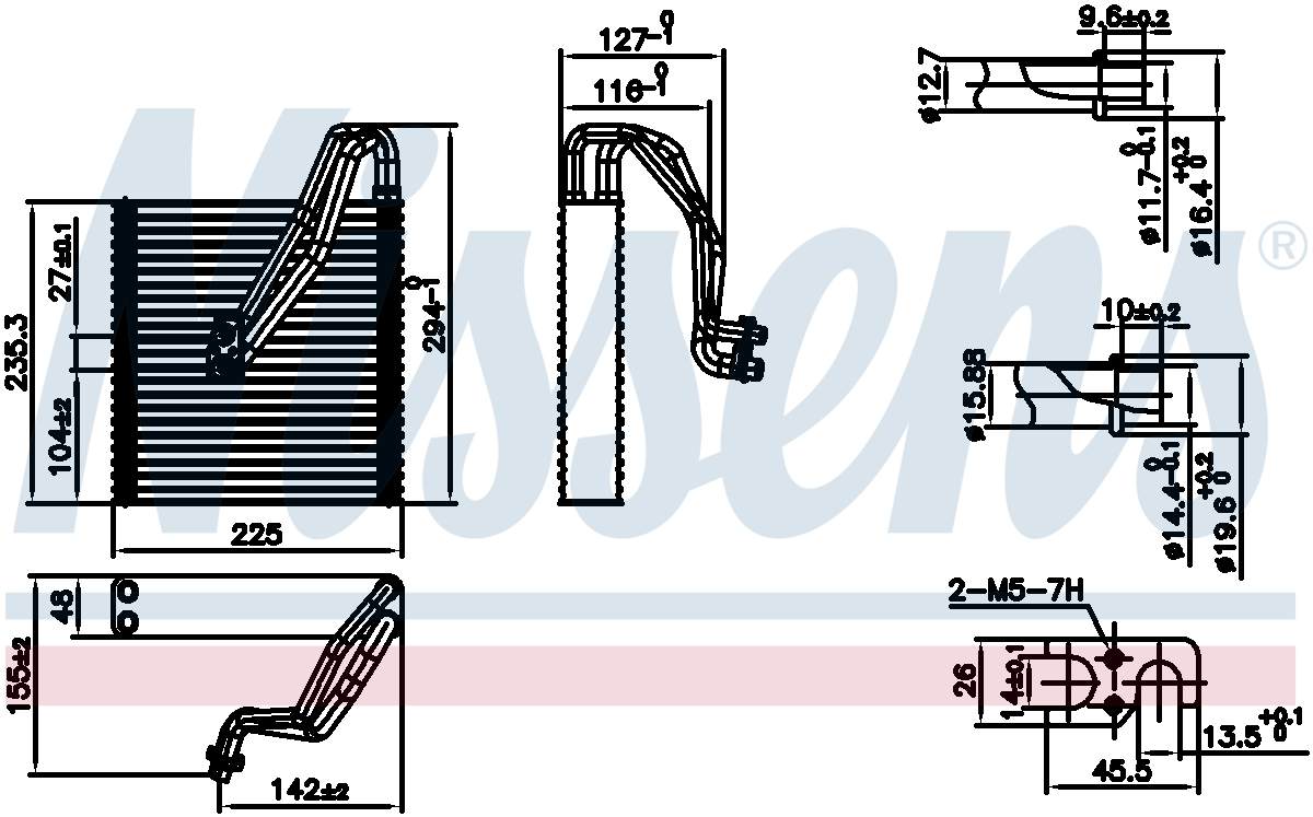 Nissens A/C Evaporator Core 92363
