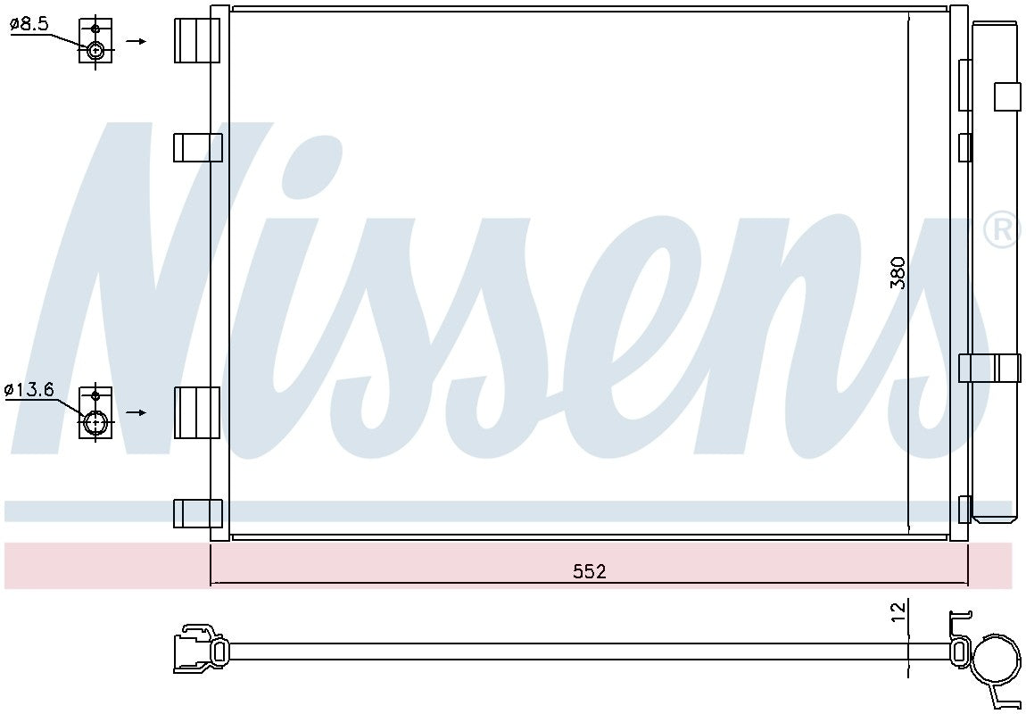 Nissens A/C Condenser and Receiver Drier Assembly 940426