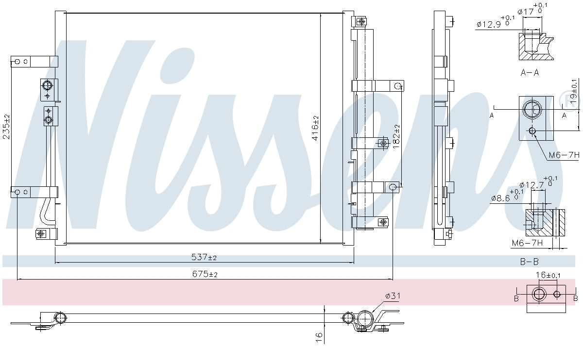 Nissens A/C Condenser and Receiver Drier Assembly 940832
