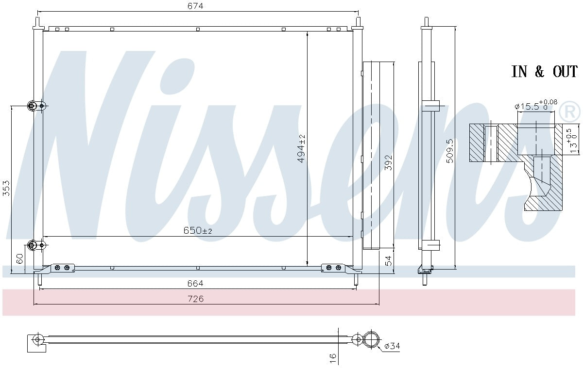 Nissens A/C Condenser and Receiver Drier Assembly 940843