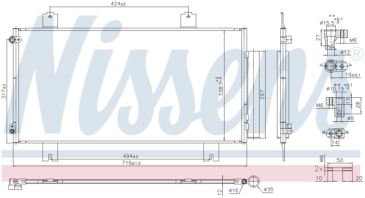 Nissens A/C Condenser and Receiver Drier Assembly 940858