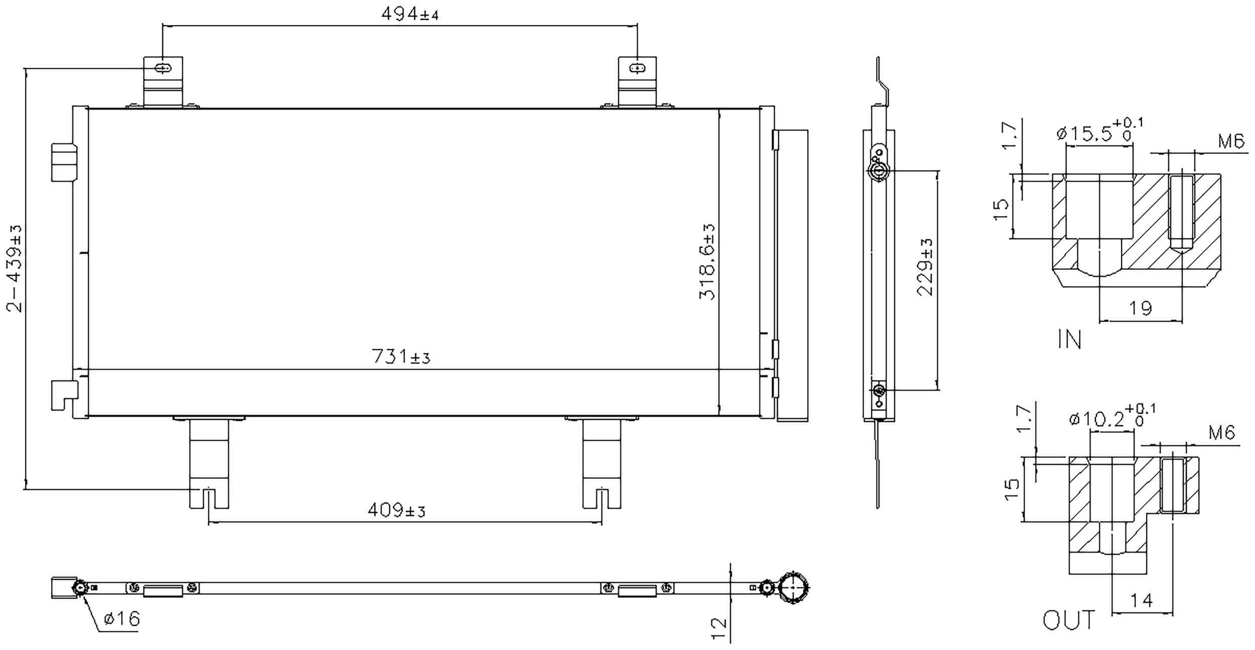 Nissens A/C Condenser and Receiver Drier Assembly 940908