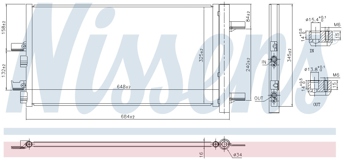 Nissens A/C Condenser and Receiver Drier Assembly 941049