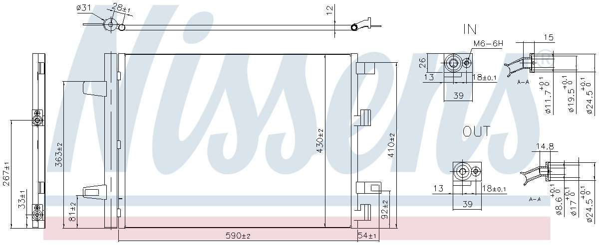 Nissens A/C Condenser and Receiver Drier Assembly 941194