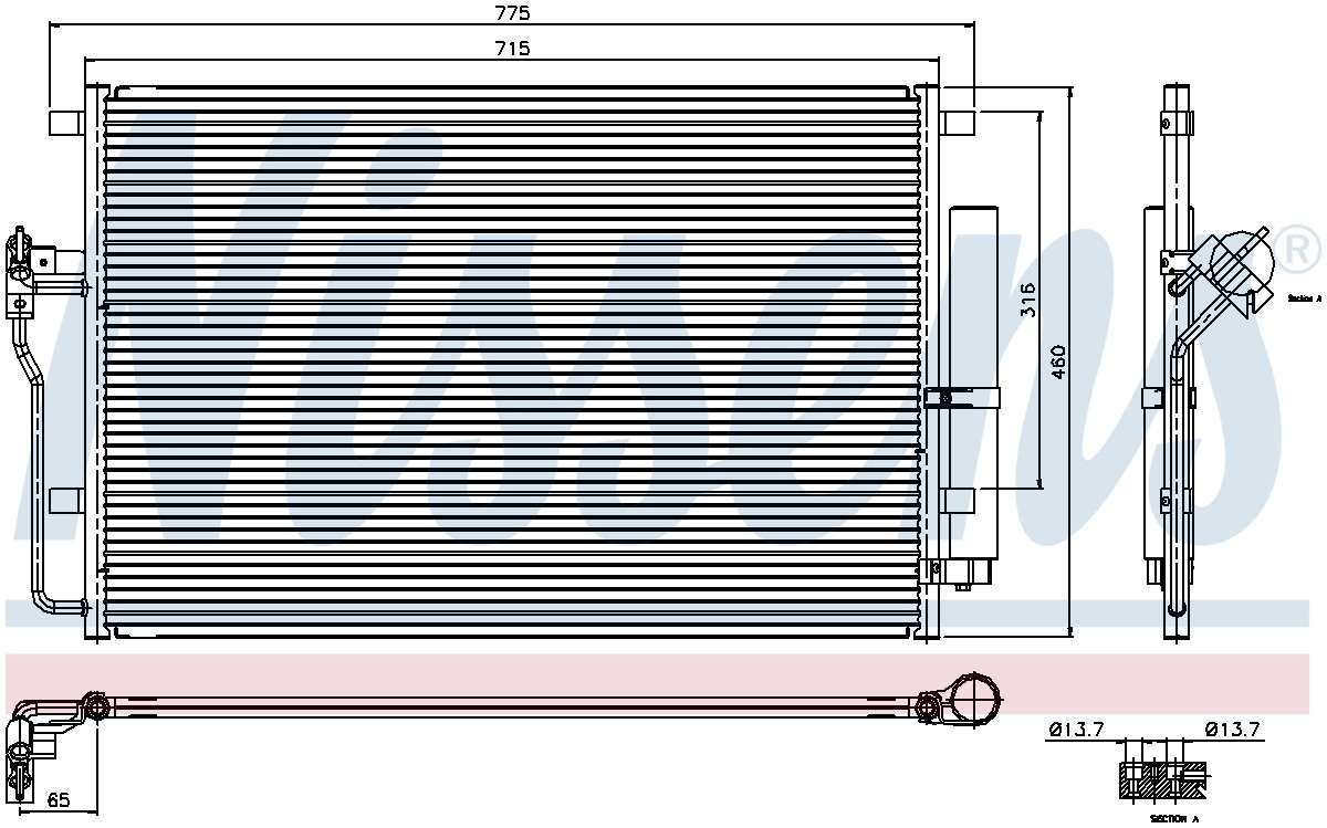 Nissens A/C Condenser 94917