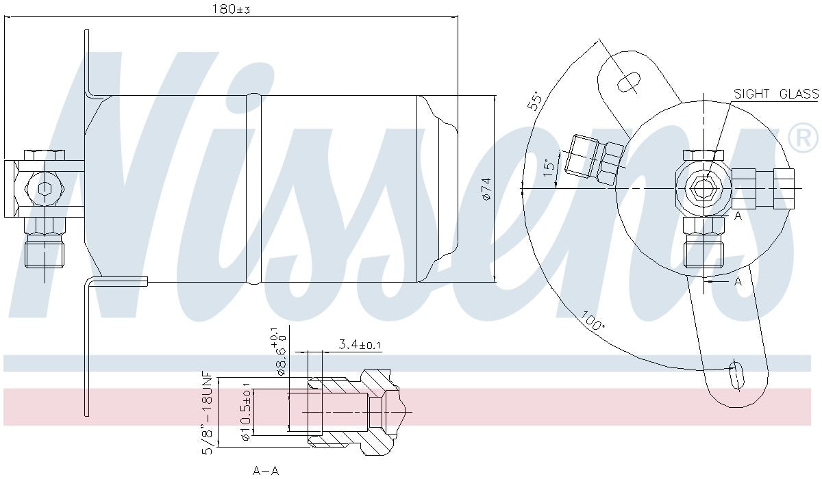 Nissens A/C Receiver Drier 95025