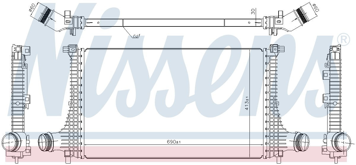 Nissens Intercooler  top view frsport 961502