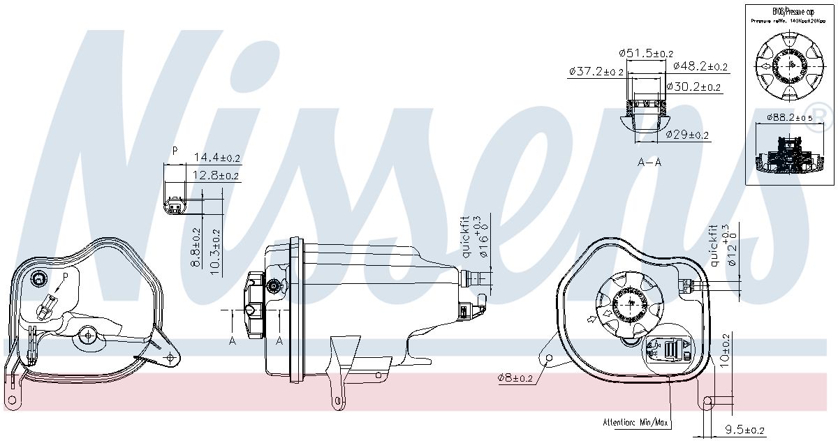 Nissens Engine Coolant Reservoir 996269