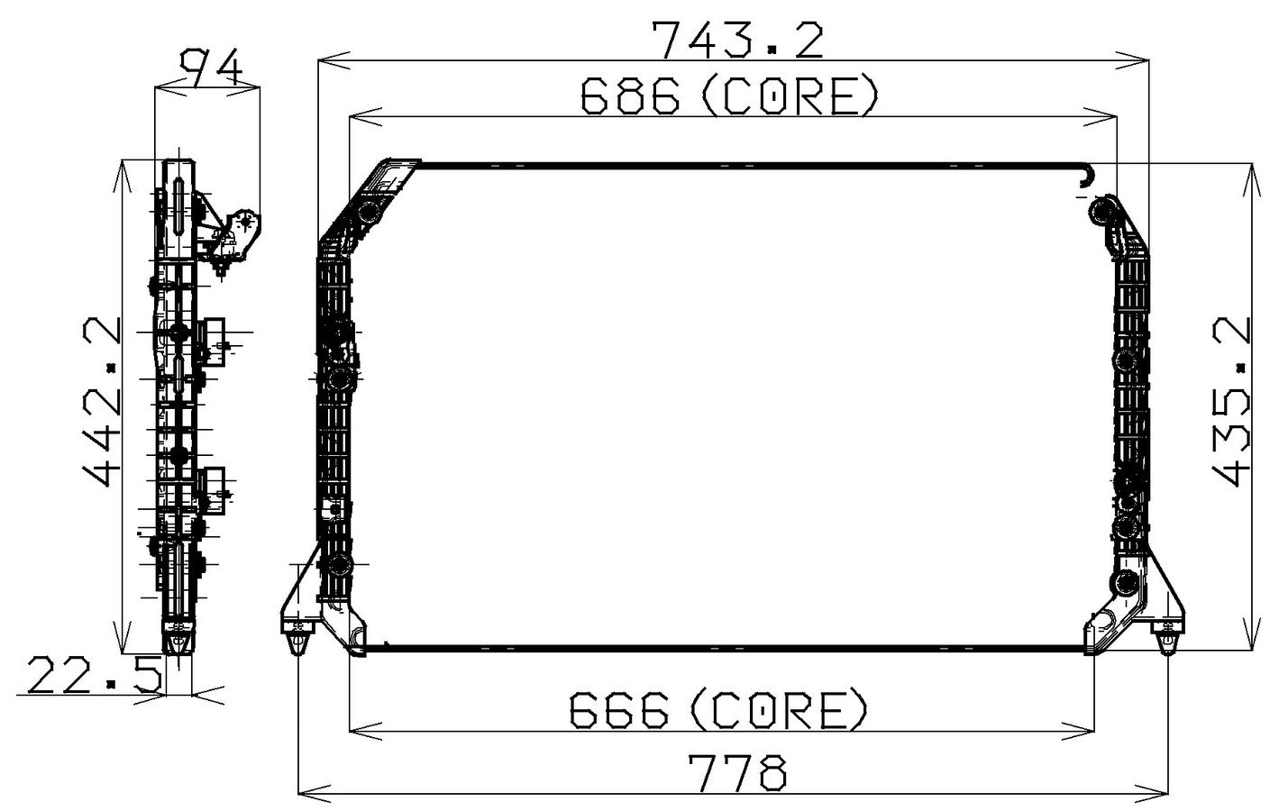 DENSO Auto Parts A/C Condenser 477-0100