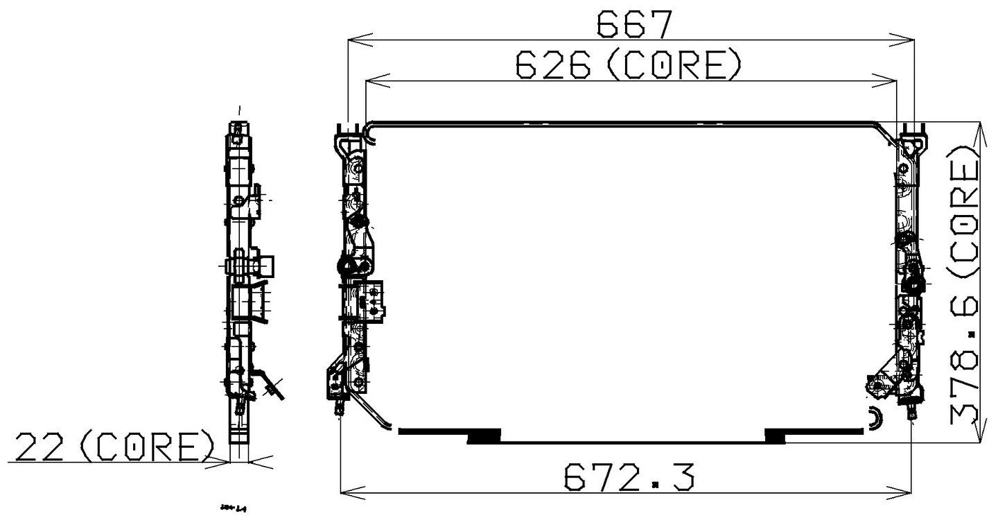 DENSO Auto Parts A/C Condenser 477-0114