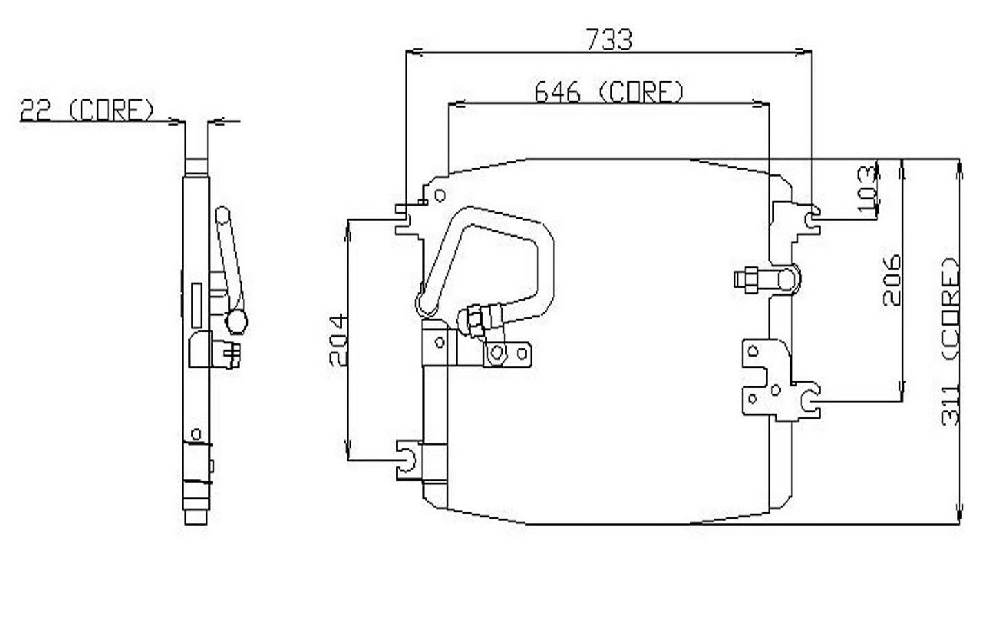 DENSO Auto Parts A/C Condenser 477-0141