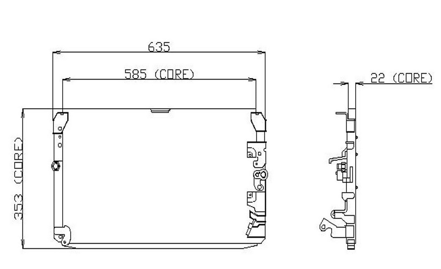 DENSO Auto Parts A/C Condenser 477-0145