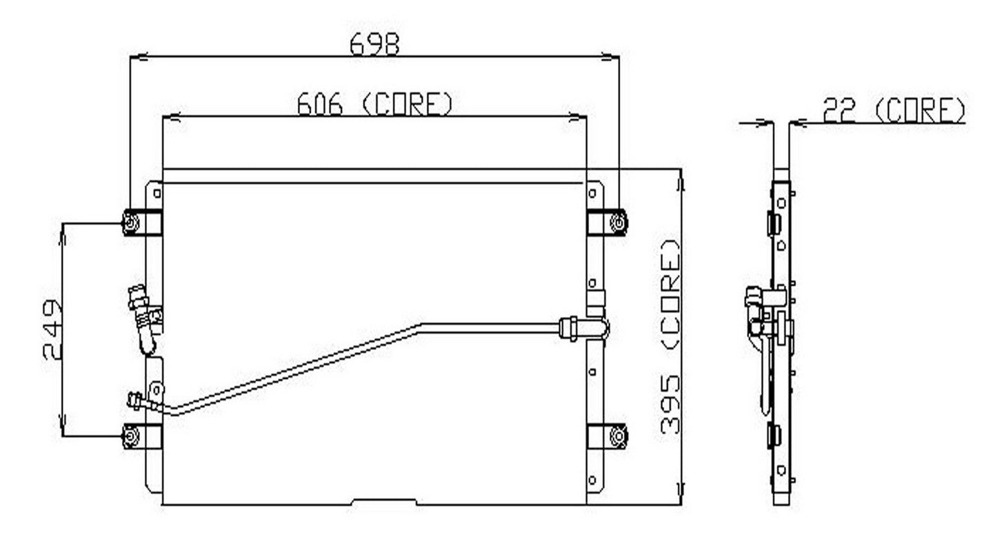 DENSO Auto Parts A/C Condenser 477-0154