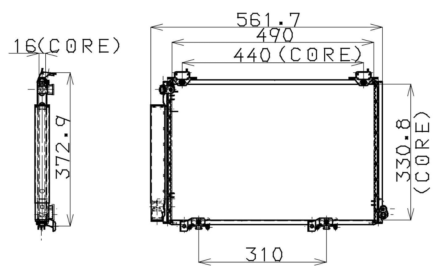 DENSO Auto Parts A/C Condenser 477-0502