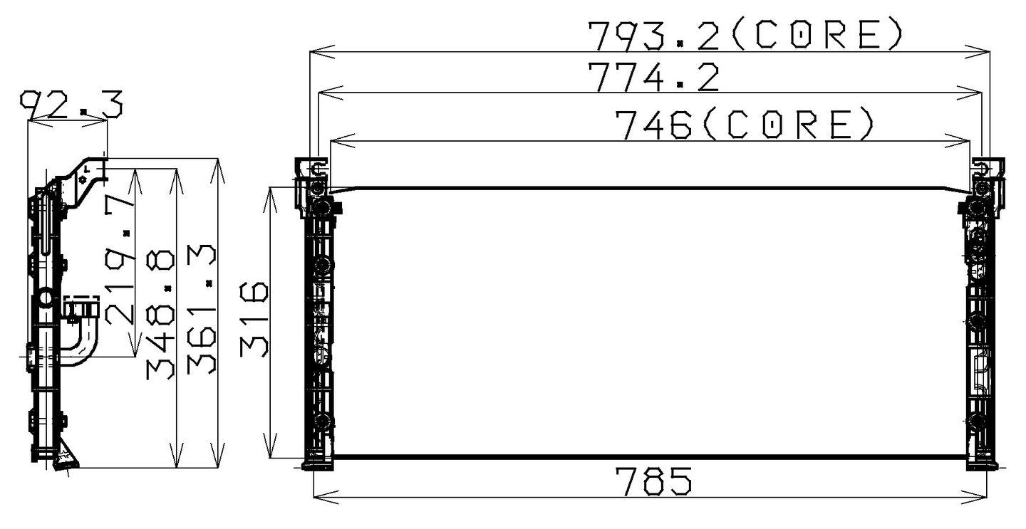 DENSO Auto Parts A/C Condenser 477-0515