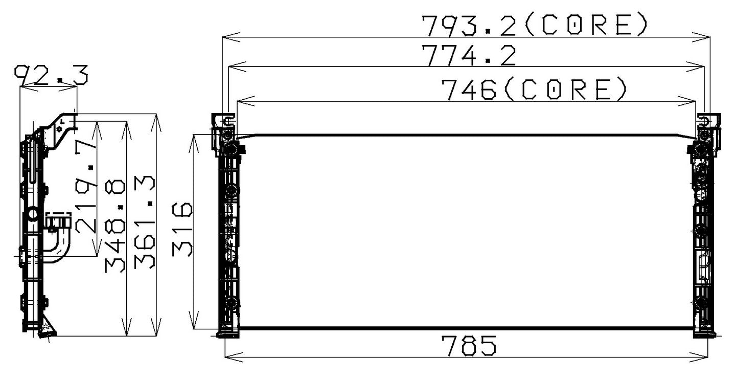 DENSO Auto Parts A/C Condenser 477-0515