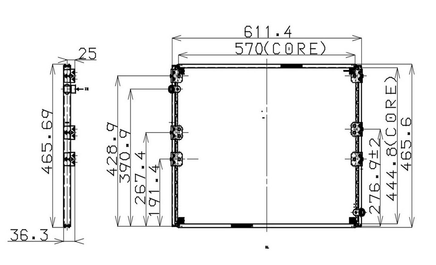 DENSO Auto Parts A/C Condenser 477-0518