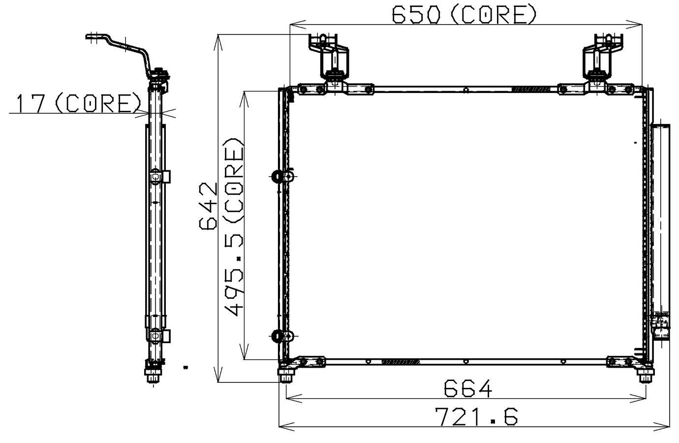 DENSO Auto Parts A/C Condenser 477-0520