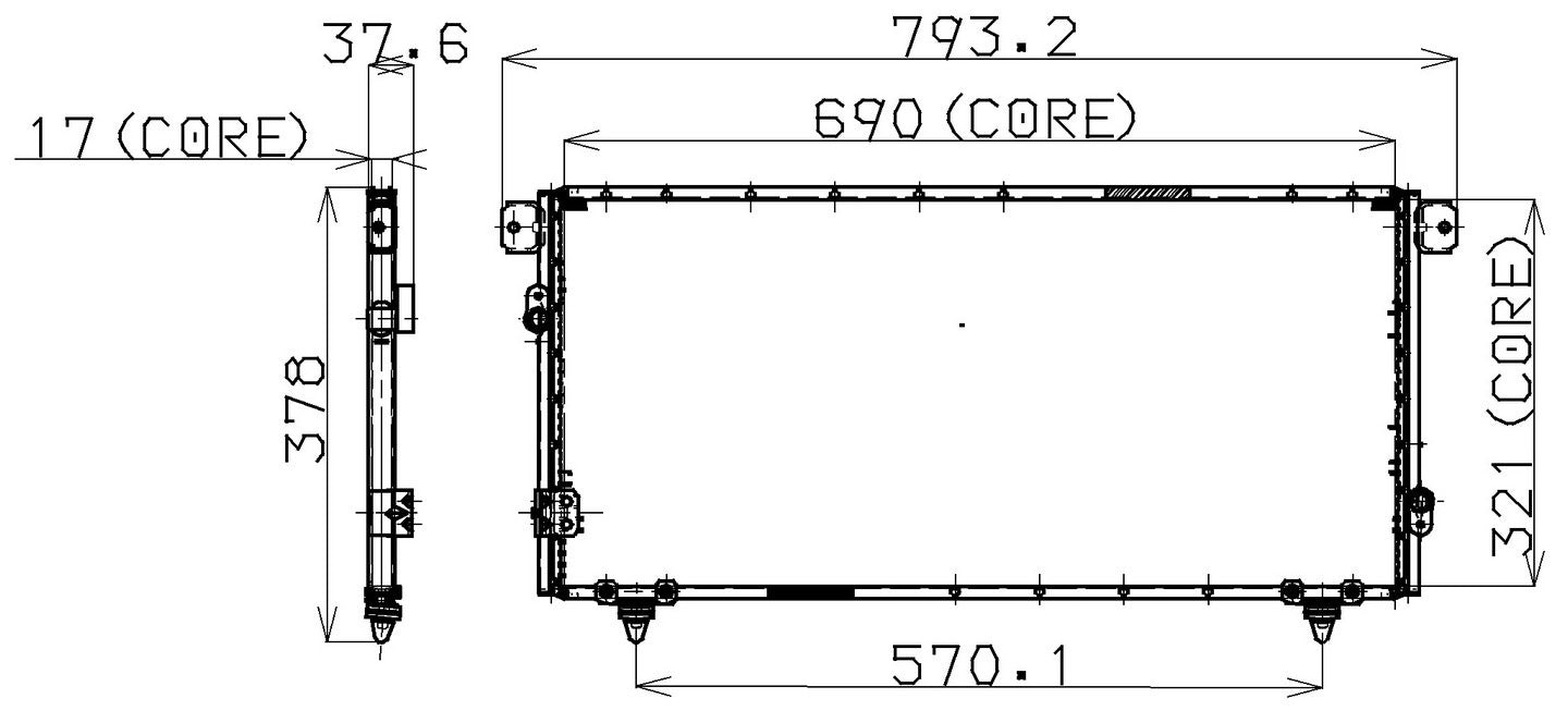 DENSO Auto Parts A/C Condenser 477-0527