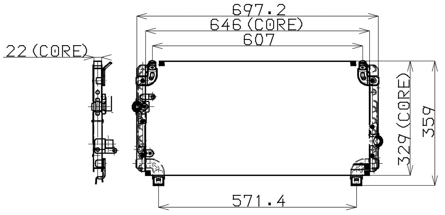 DENSO Auto Parts A/C Condenser 477-0534
