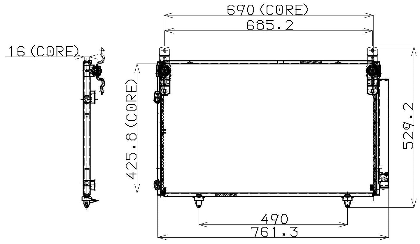 DENSO Auto Parts A/C Condenser 477-0550