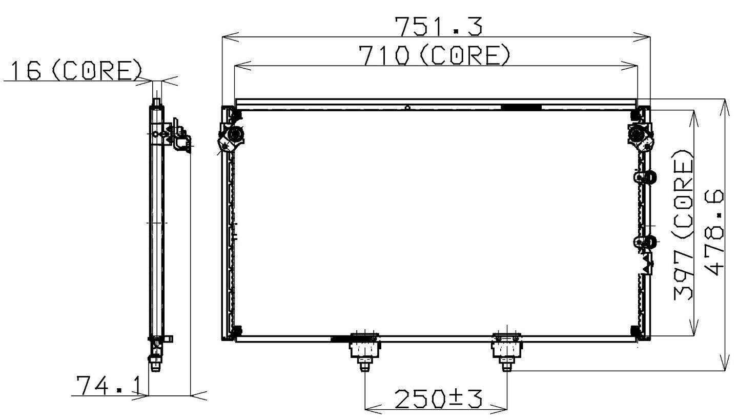 DENSO Auto Parts A/C Condenser 477-0552