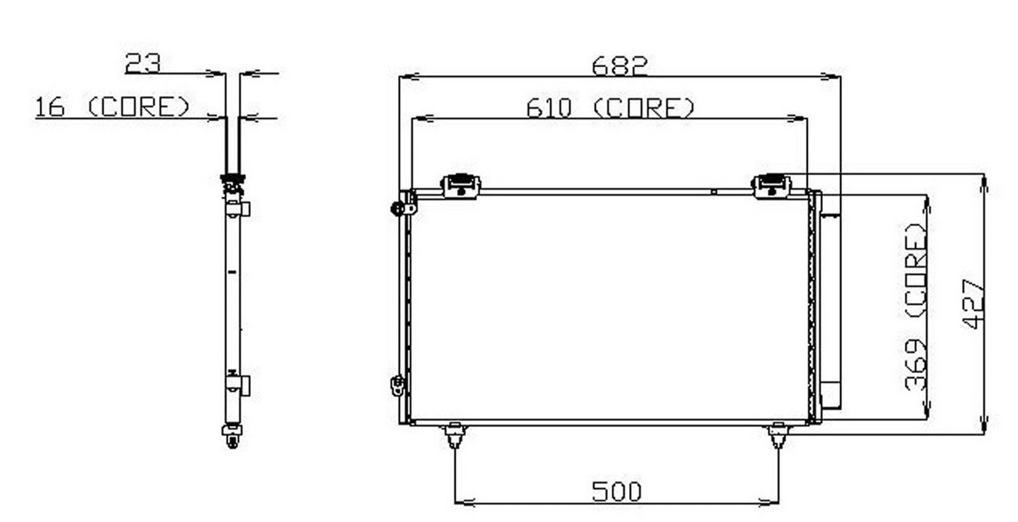 DENSO Auto Parts A/C Condenser 477-0563