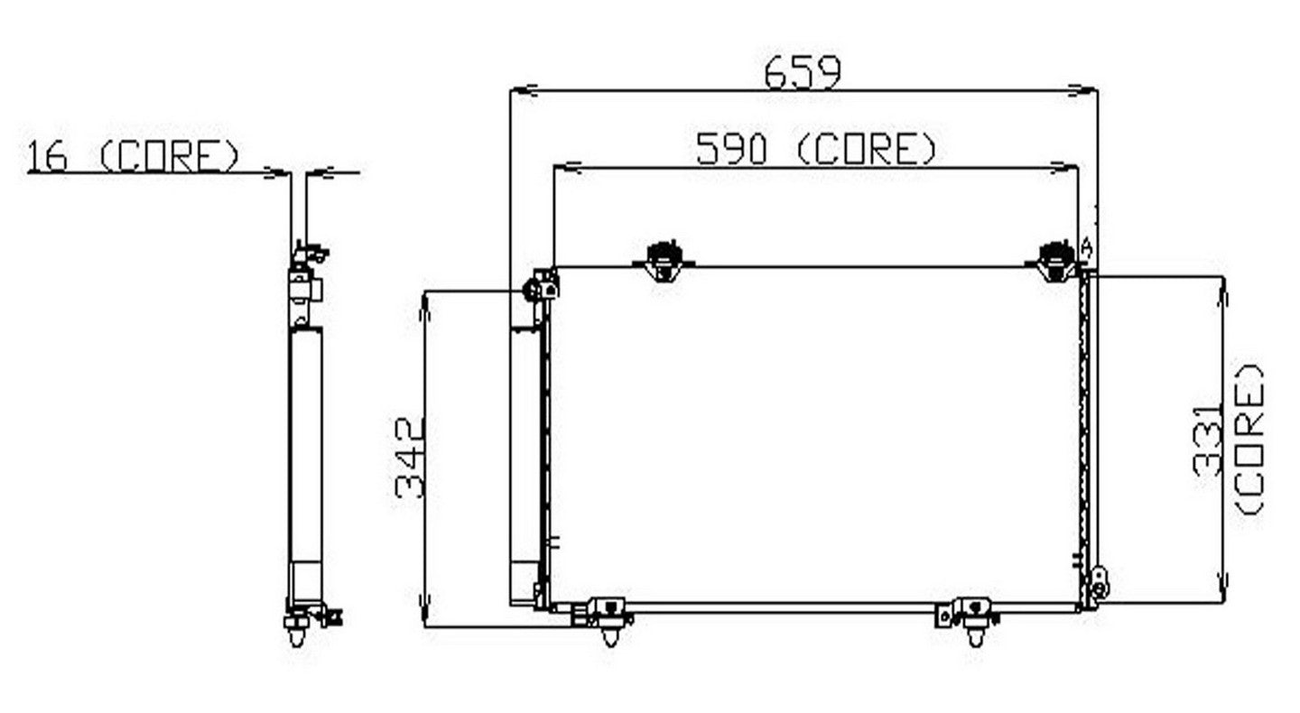 DENSO Auto Parts A/C Condenser 477-0570