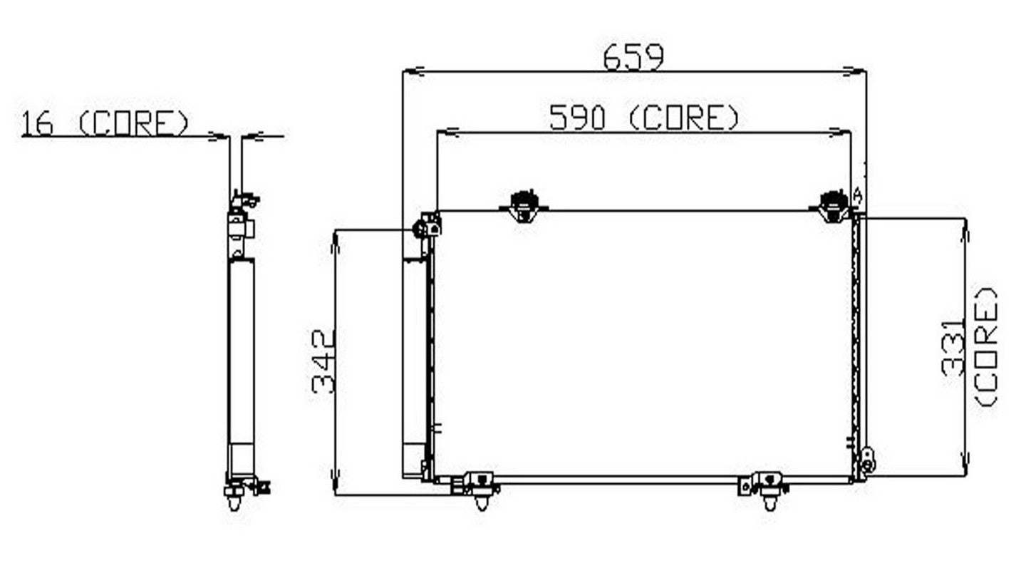 DENSO Auto Parts A/C Condenser 477-0570
