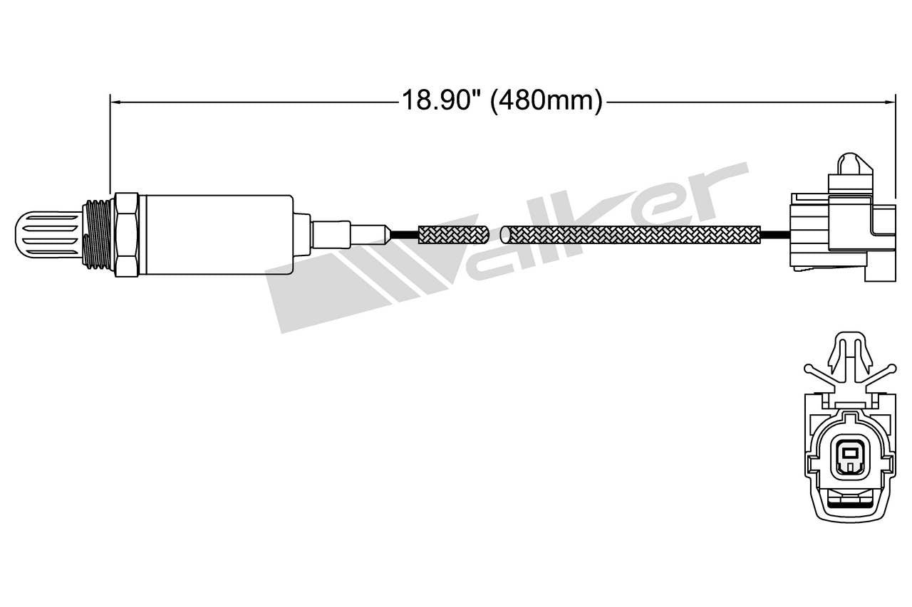 Walker Products Walker Products 250-21010 Oxygen Sensor 1-W Direct Fit 250-21010