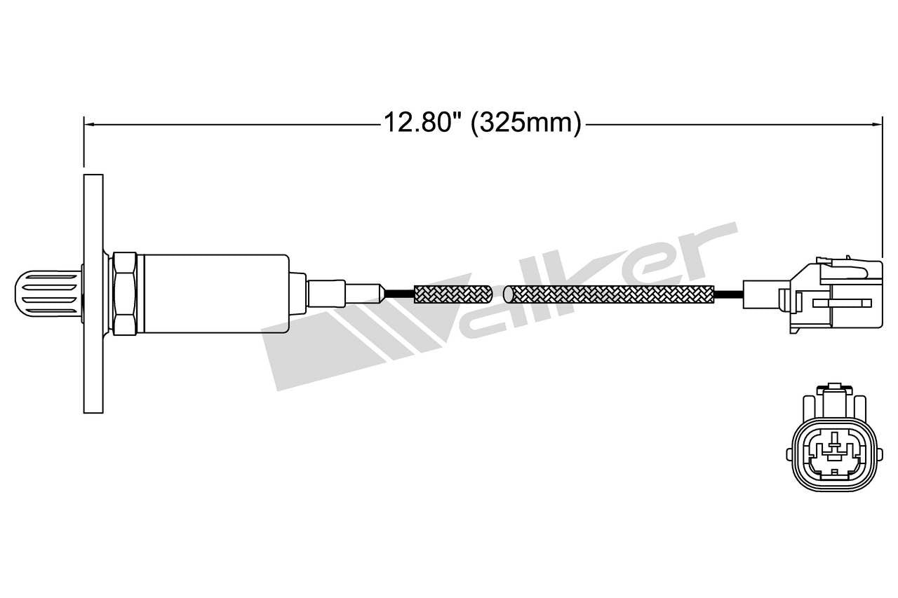 Walker Products Walker Products 250-21053 Oxygen Sensor 1-W Direct Fit W/Flange 250-21053
