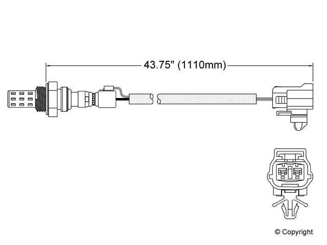 Walker Products Walker Products 250-22004 Oxygen Sensor 2-W Direct Fit 250-22004
