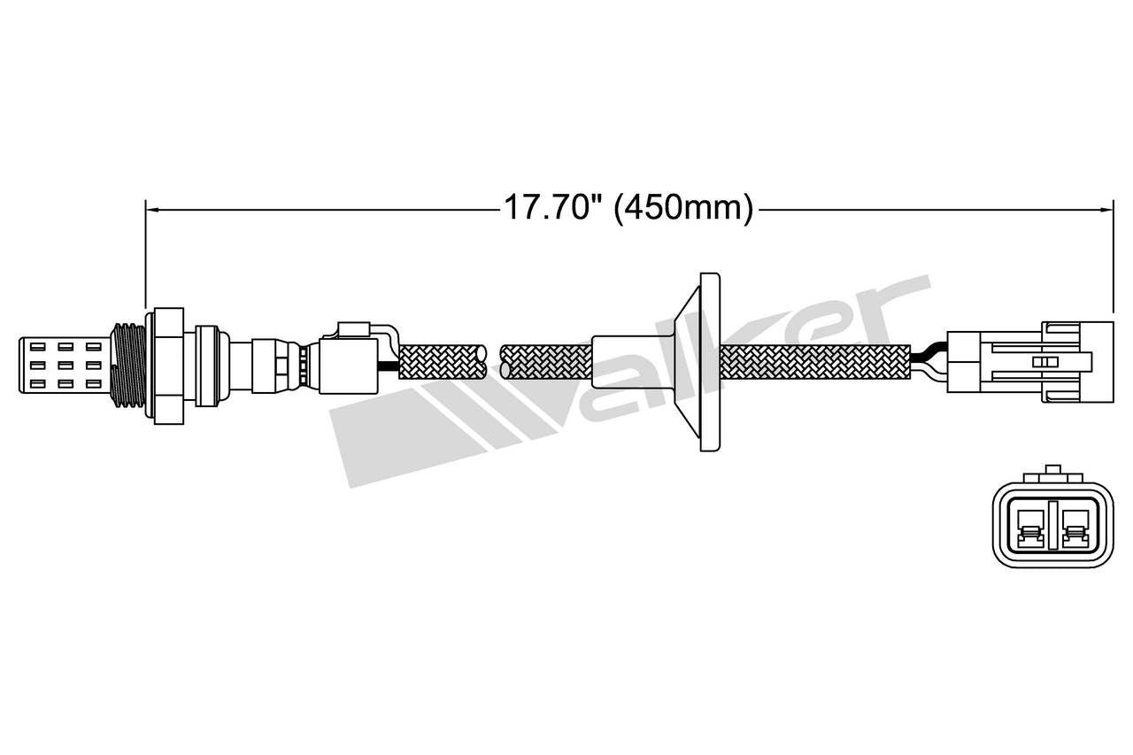 Walker Products Walker Products 250-22009 Oxygen Sensor 2-W Direct Fit 250-22009