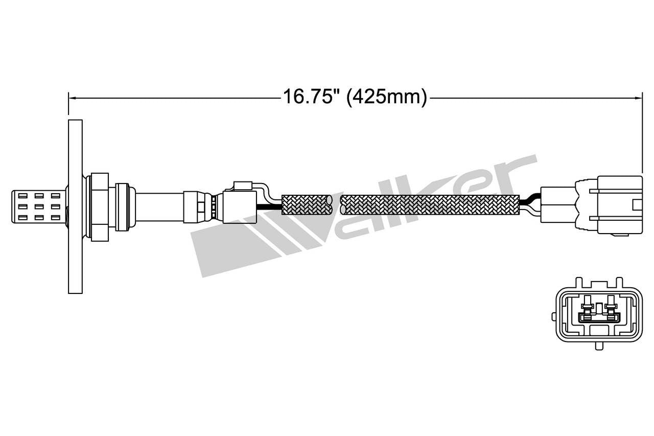 Walker Products Walker Products 250-22052 Oxygen Sensor 2-W Direct Fit W/Flange 250-22052