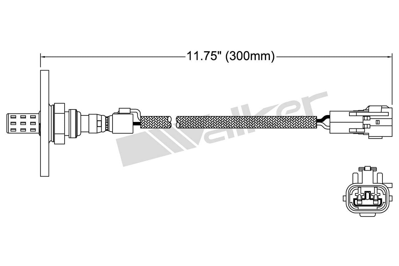 Walker Products Walker Products 250-22058 Oxygen Sensor 2-W Direct Fit W/Flange 250-22058