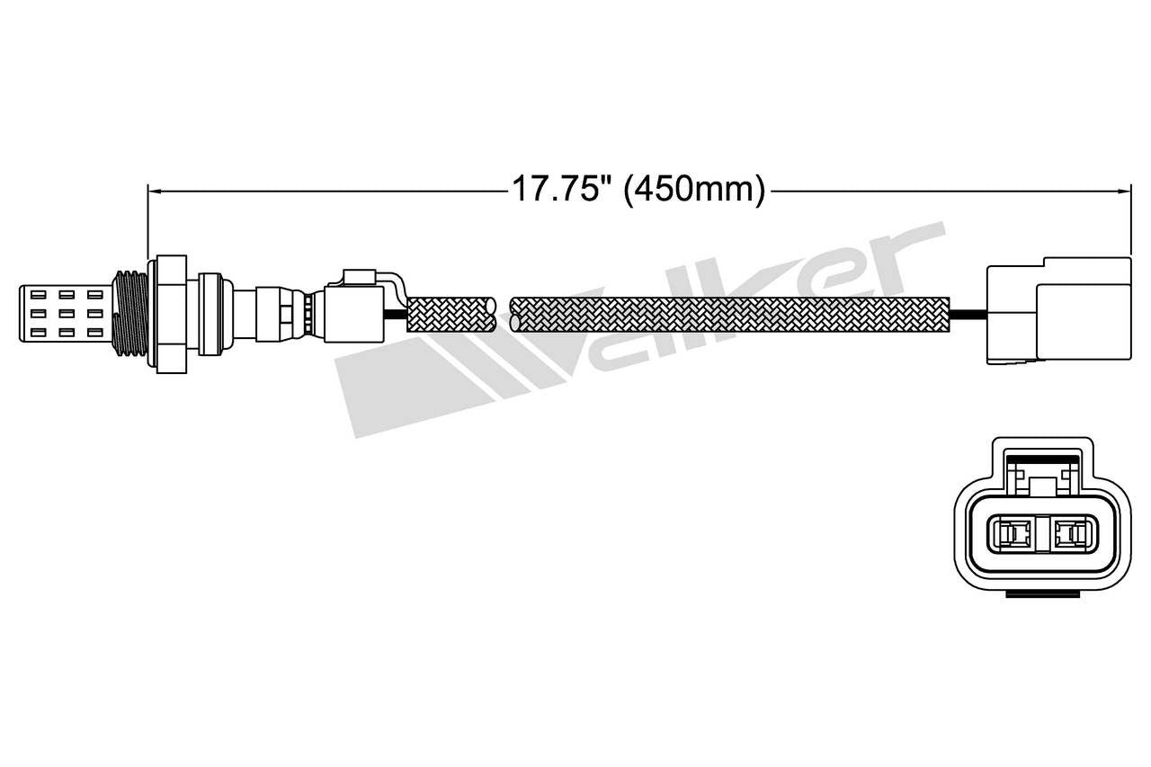 Walker Products Walker Products 250-22067 Oxygen Sensor 2-W Direct Fit 250-22067