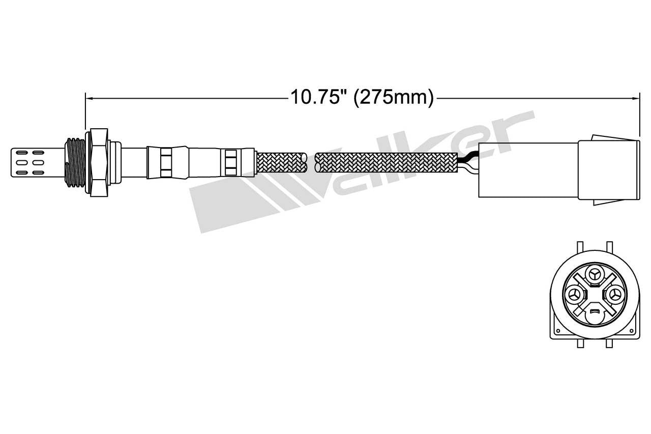 Walker Products Walker Products 250-23001 Oxygen Sensor 3-W Direct Fit 250-23001