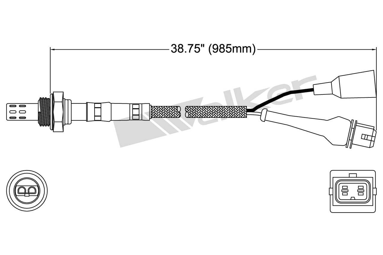 Walker Products Walker Products 250-23019 Oxygen Sensor 3-W Direct Fit 250-23019