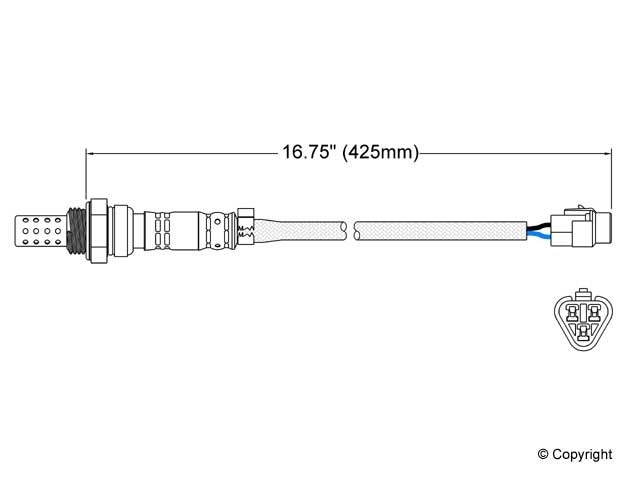 Walker Products Walker Products 250-23091 Oxygen Sensor 3-W Direct Fit 250-23091