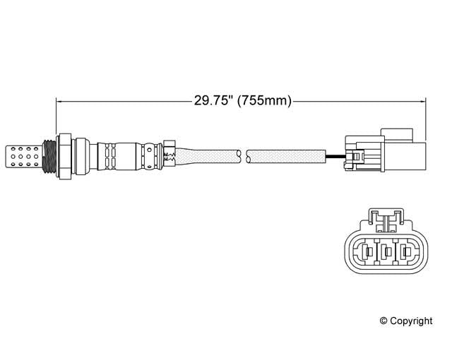 Walker Products Walker Products 250-23104 Oxygen Sensor 3-W Direct Fit 250-23104