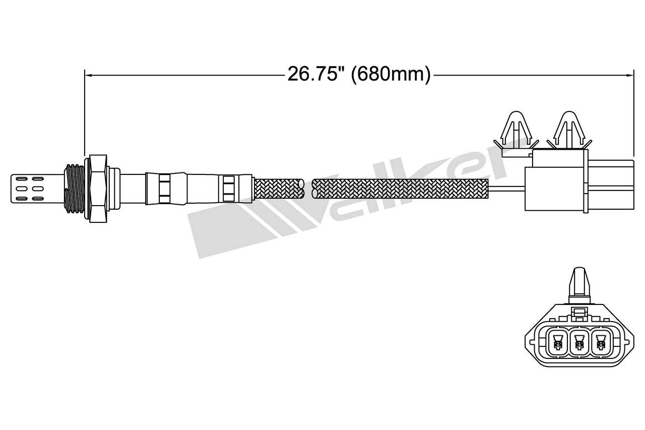 Walker Products Walker Products 250-23133 Oxygen Sensor 3-W Direct Fit 250-23133