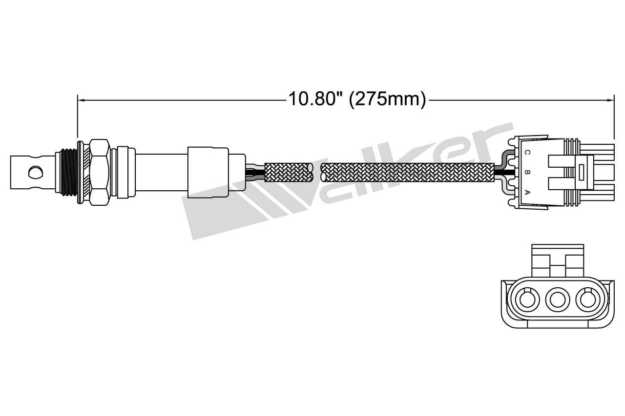 Walker Products Walker Products 250-23500 Oxygen Sensor 3-W Titania 250-23500