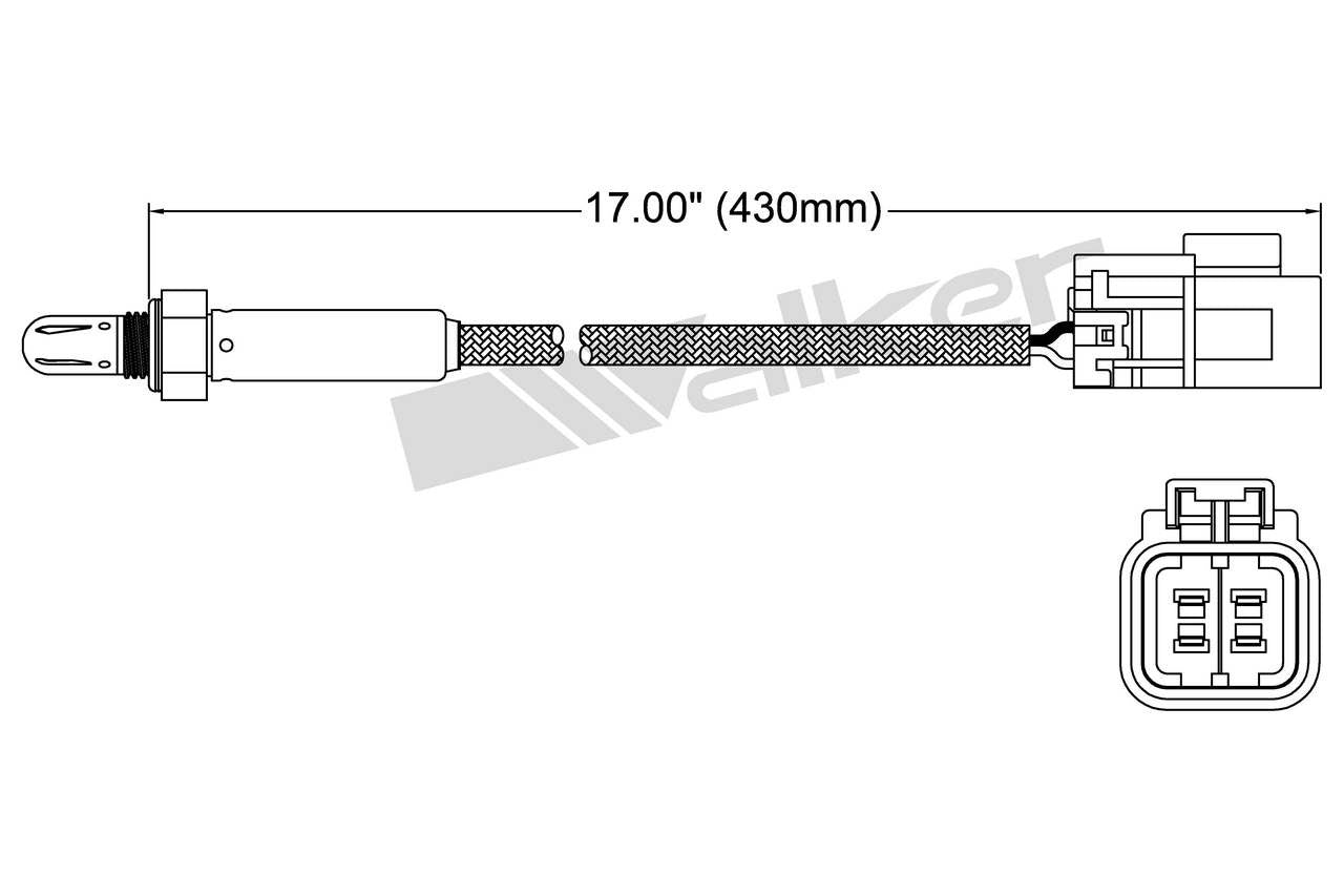 Walker Products Walker Products 250-23504 Oxygen Sensor 3-W Titania 250-23504