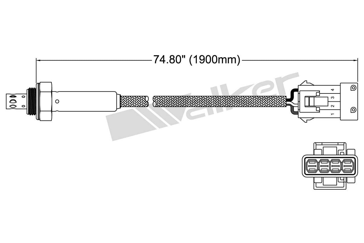 Walker Products Oxygen Sensor 250-23812