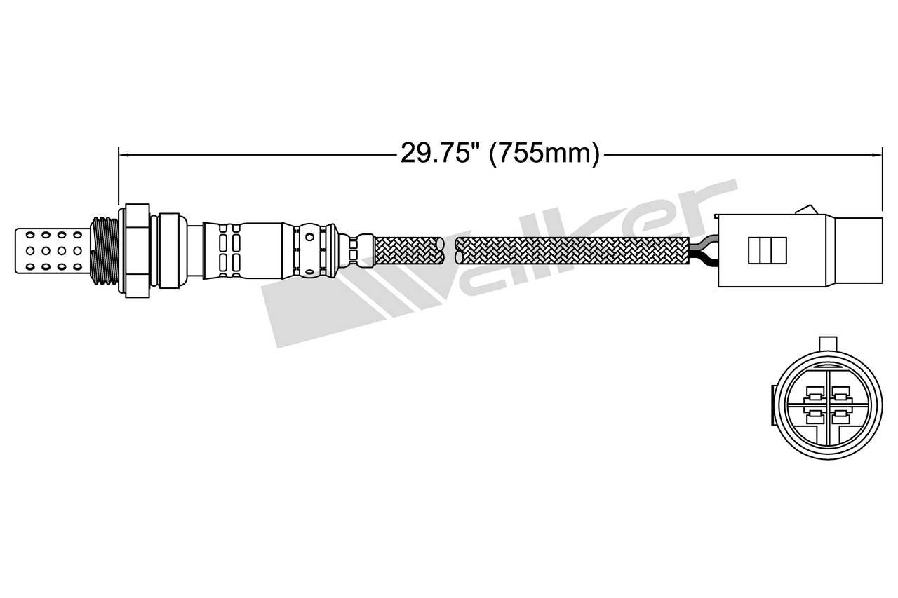 Walker Products Walker Products 250-24007 Oxygen Sensor 4-W Direct Fit 250-24007