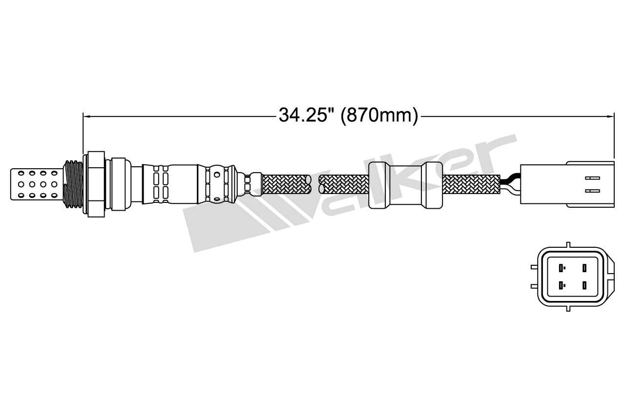 Walker Products Walker Products 250-24072 Oxygen Sensor 4-W Direct Fit 250-24072